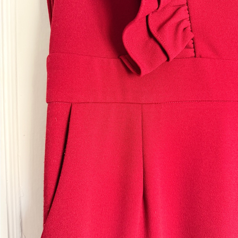 New York & Company Red Sleeveless V-Neck Jumpsuit - Picture 6 of 6